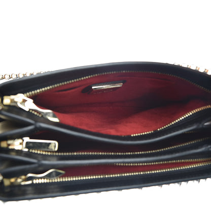 Christian Louboutin Calfskin Ombre Spiked Tribouli Shoulder Bag Black 7 of 12