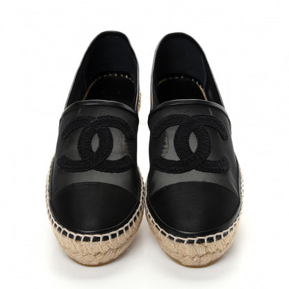 Chanel Mesh Grosgrain CC Espadrilles 41 Black 5 of 10
