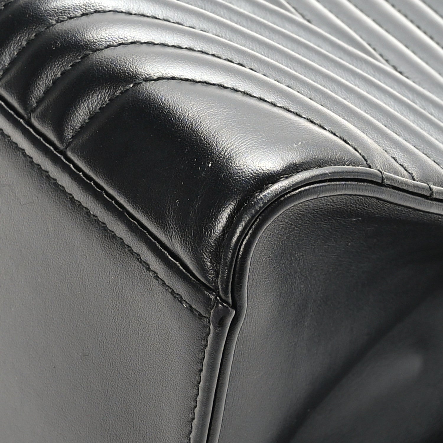 Prada Soft Calfskin Impunture Diagramme Tote Black 8 of 10