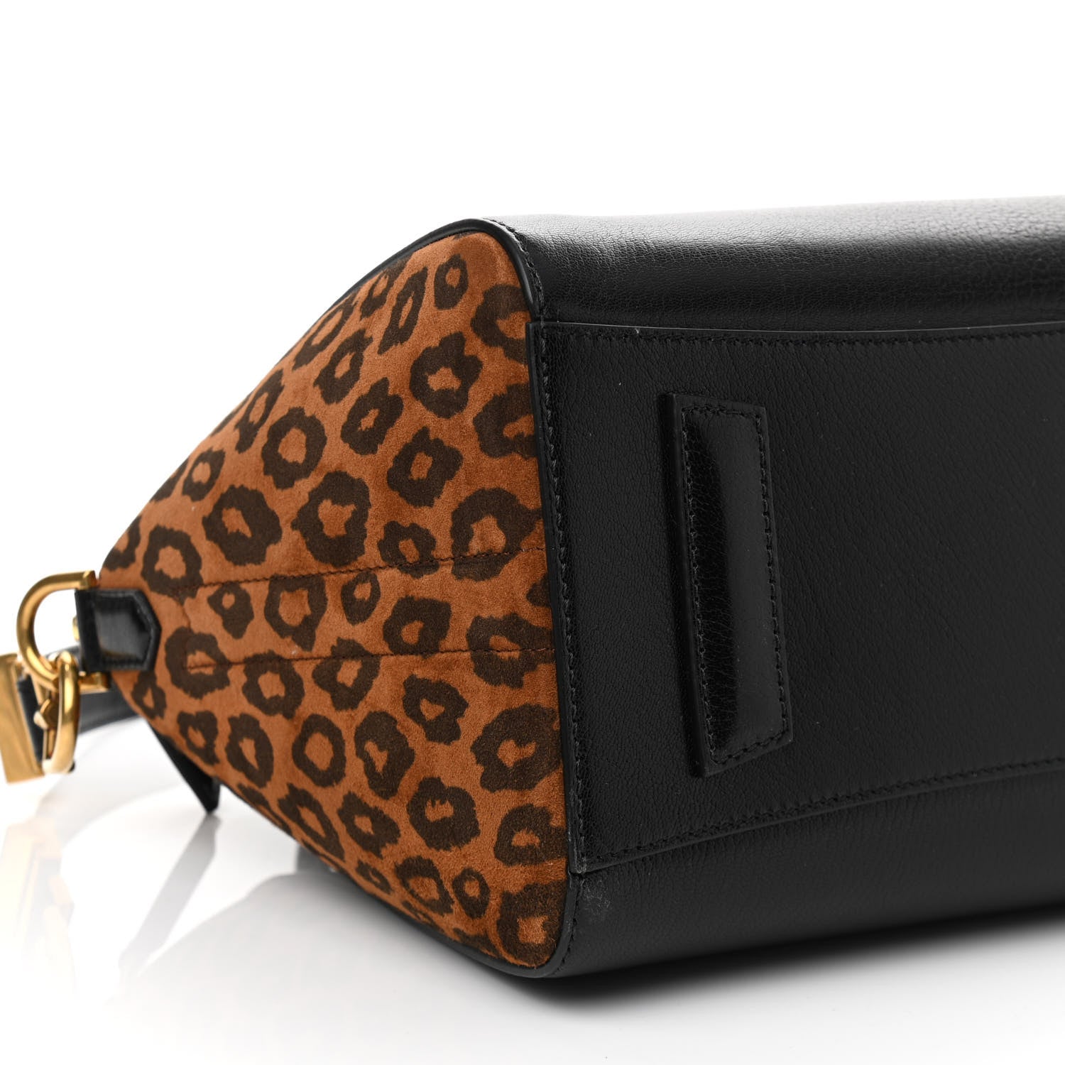 Givenchy Calfskin Suede Leopard Print Small Antigona Black 9 of 10