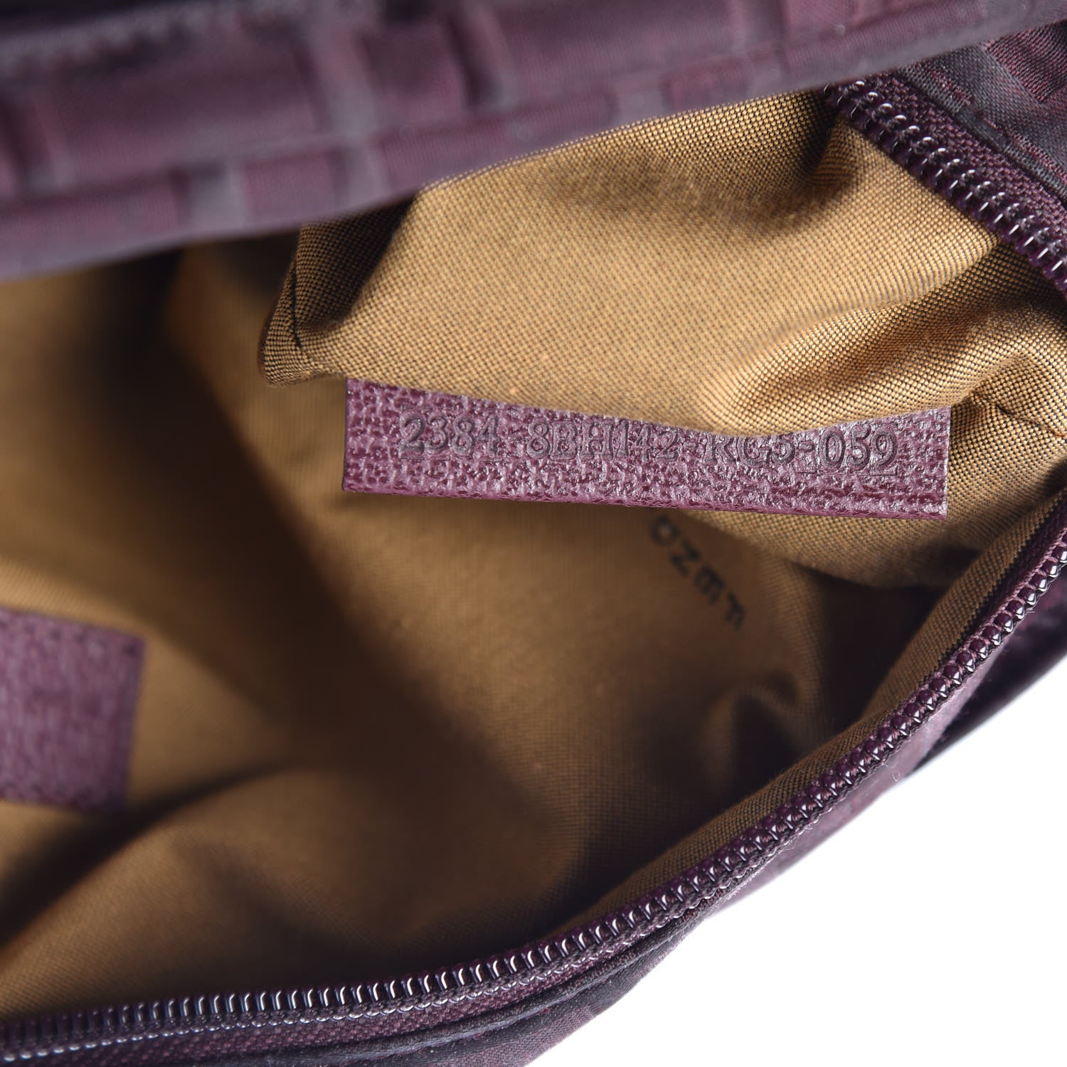 Fendi Zucca Cinghiale Medium Zip Code Shopping Tote Purple 7 of 10