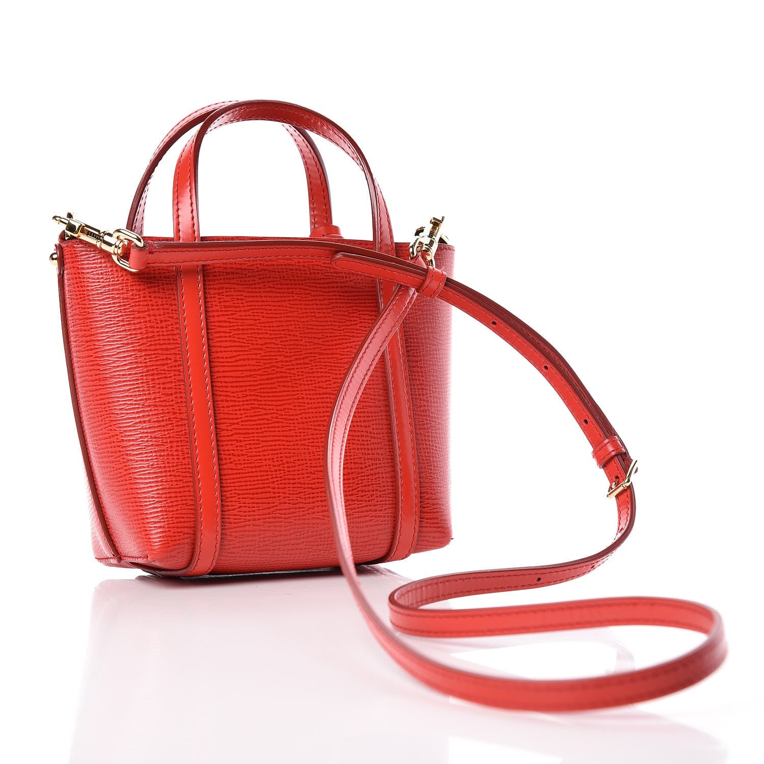 Dolce & Gabbana Textured Calfskin Mini Escape Shopper Tote Red 3 of 9