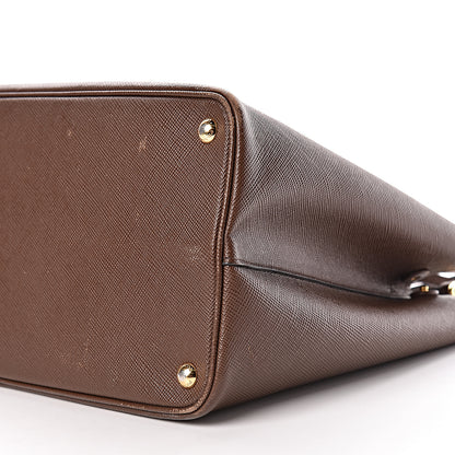 Prada Saffiano Cuir Large Double Bag Cacao 11 of 24