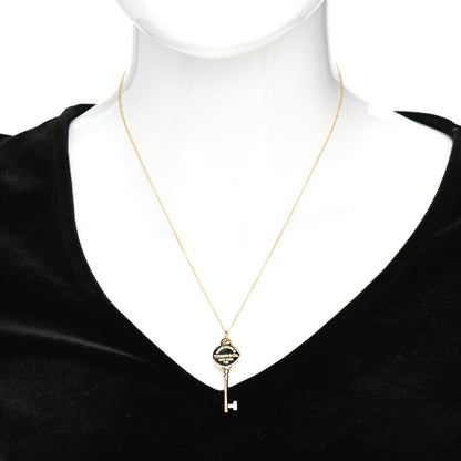 Tiffany 18K Yellow Gold Return To Tiffany Round Key Pendant Necklace 2 of 4