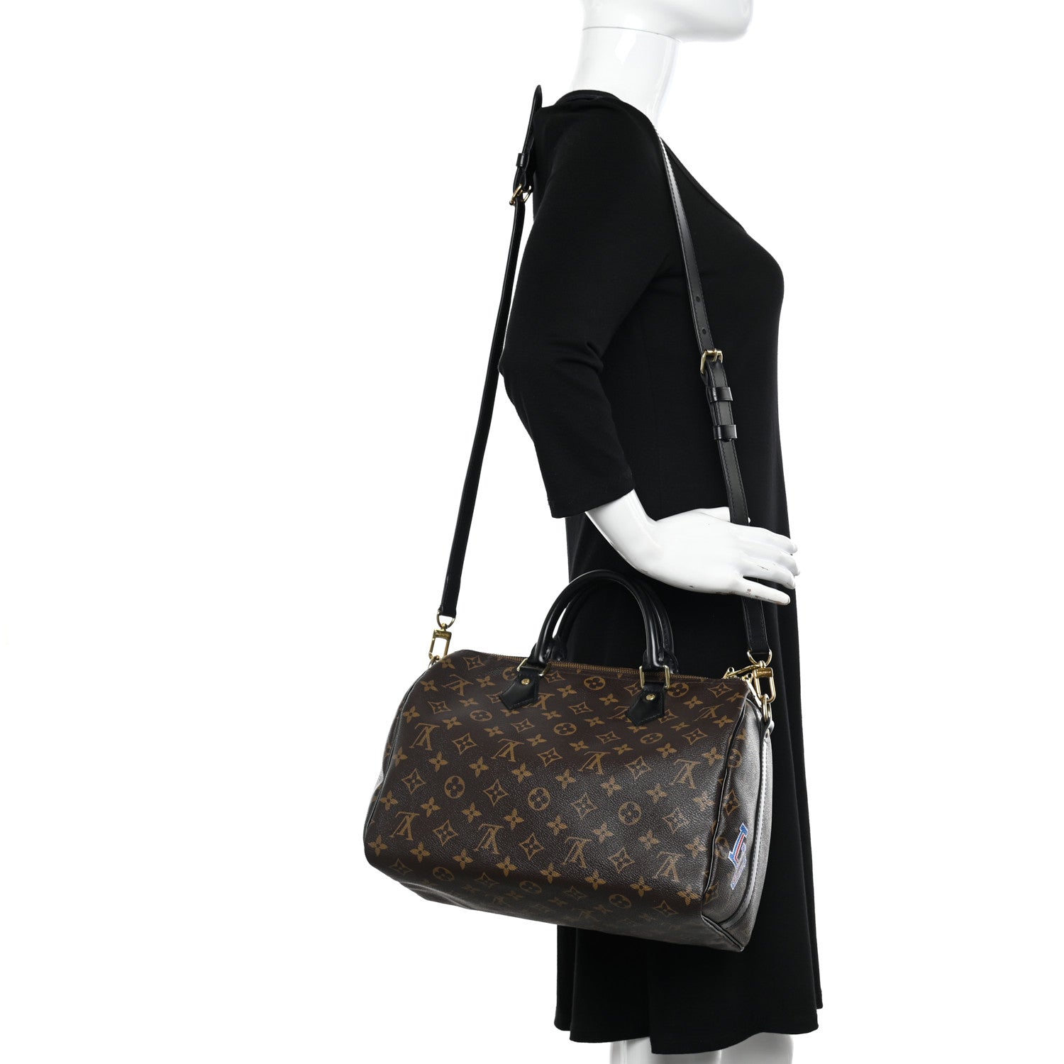 Louis Vuitton Monogram My World Tour Speedy Bandouliere 30 Black 2 of 11
