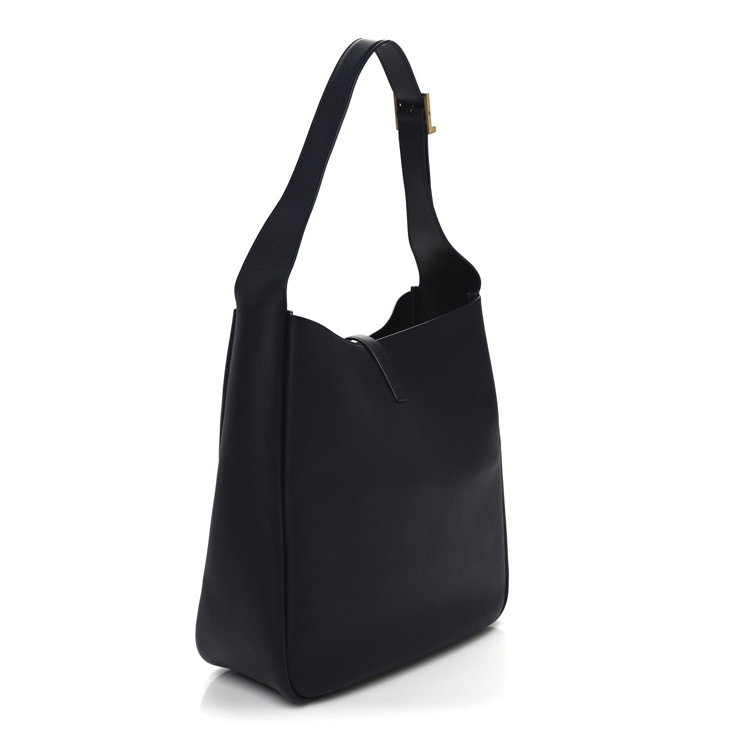 Saint Laurent Supple Calfskin Large Le 5 A 7 Soft Hobo Bleu Abysse 3 of 10