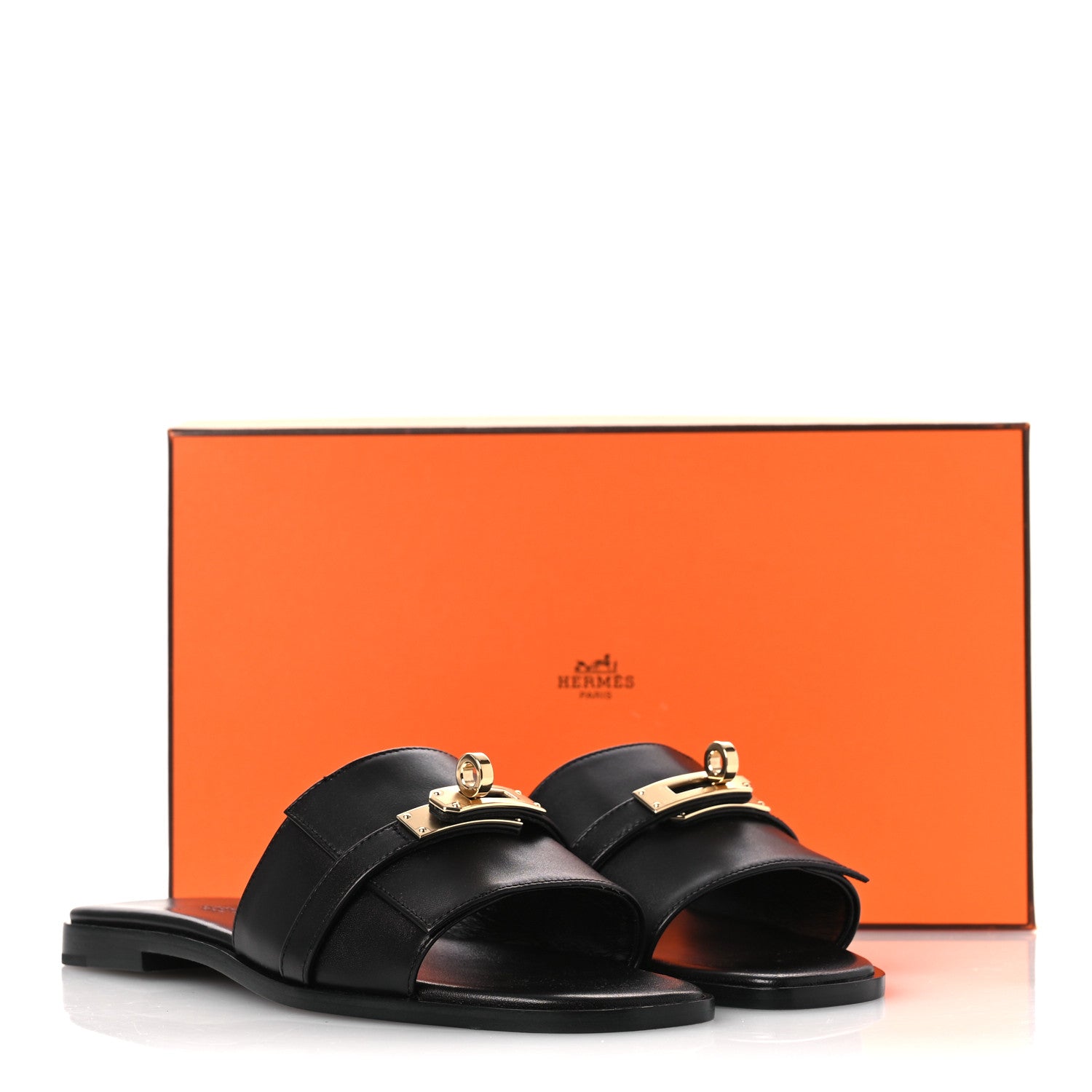 Hermes Calfskin Giulia Sandals 36 Black 12 of 12
