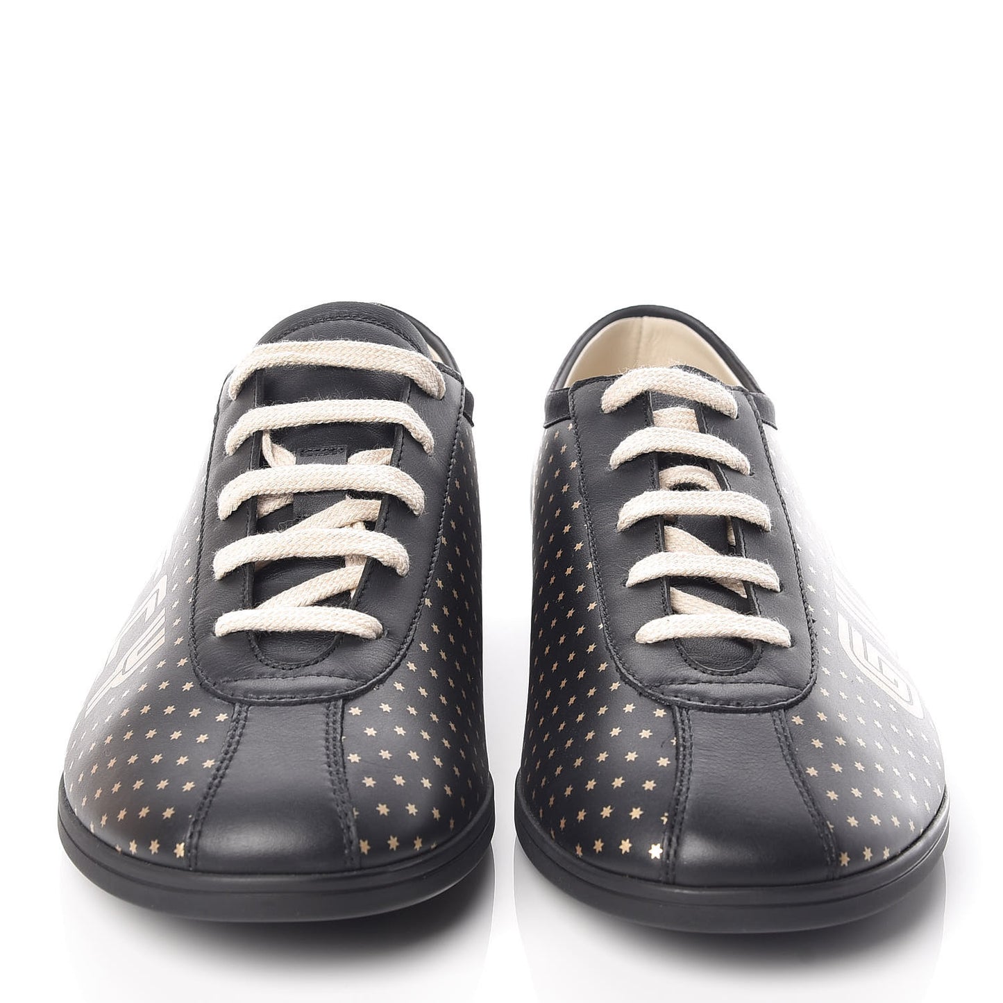X SEGA Calfskin GUCCY Stars Mens Falacer Sneakers 9 Black