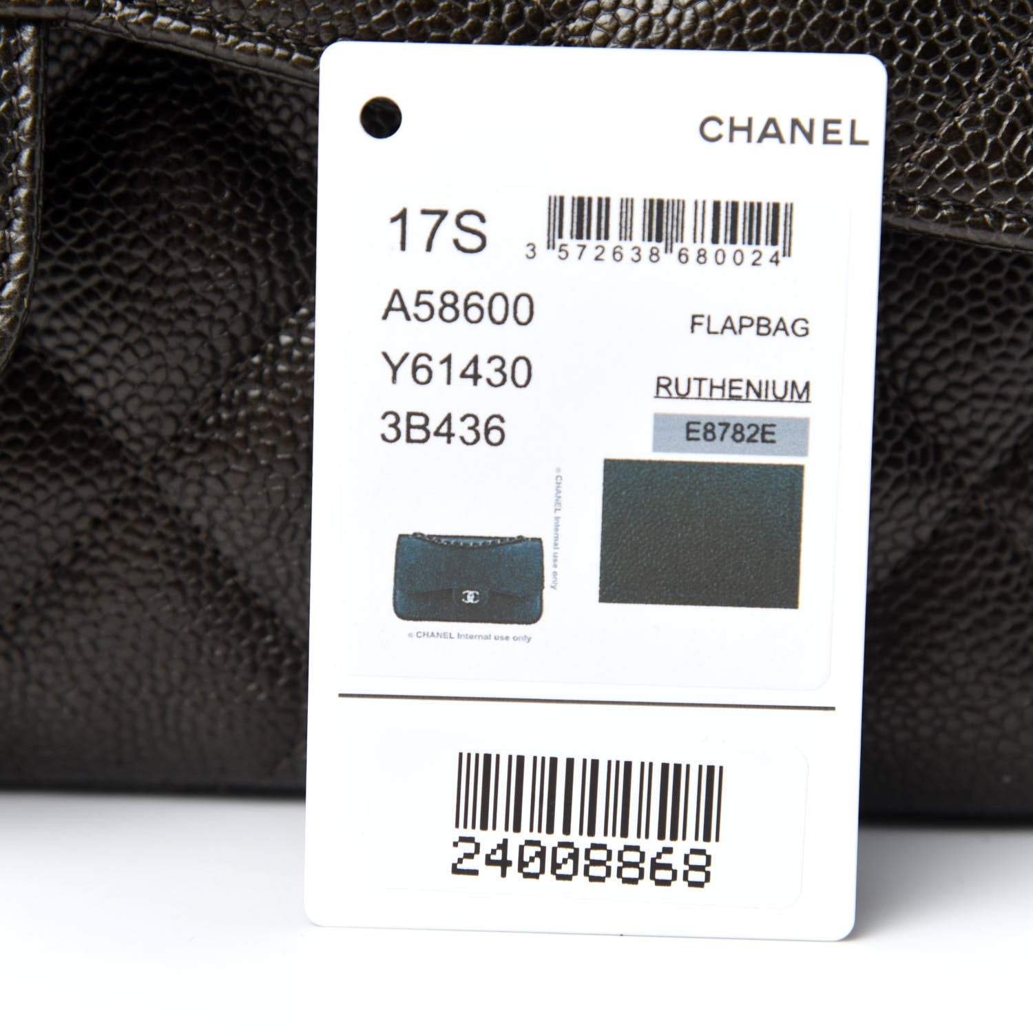 Chanel Caviar Quilted Jumbo Double Flap Dark Charcoal 10 of 11