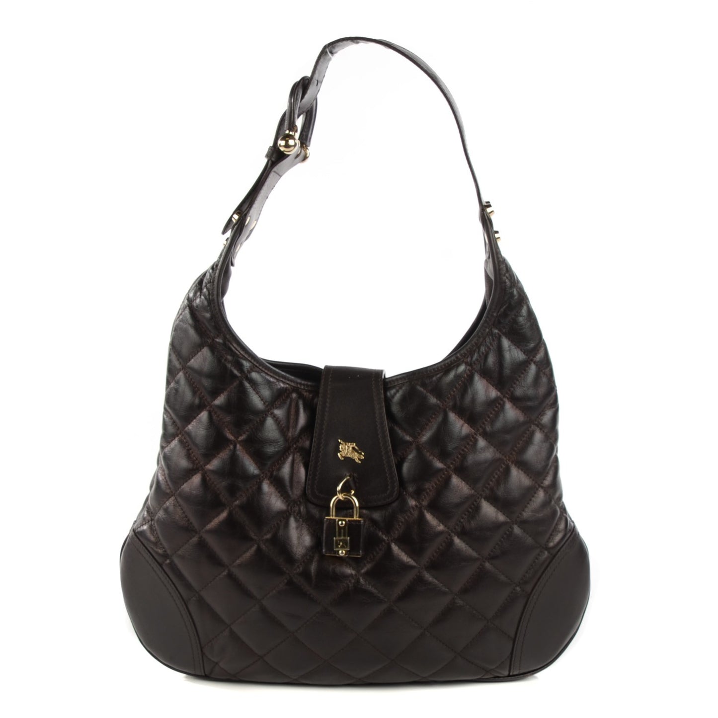 Leather Quilted Brook Hobo Brown