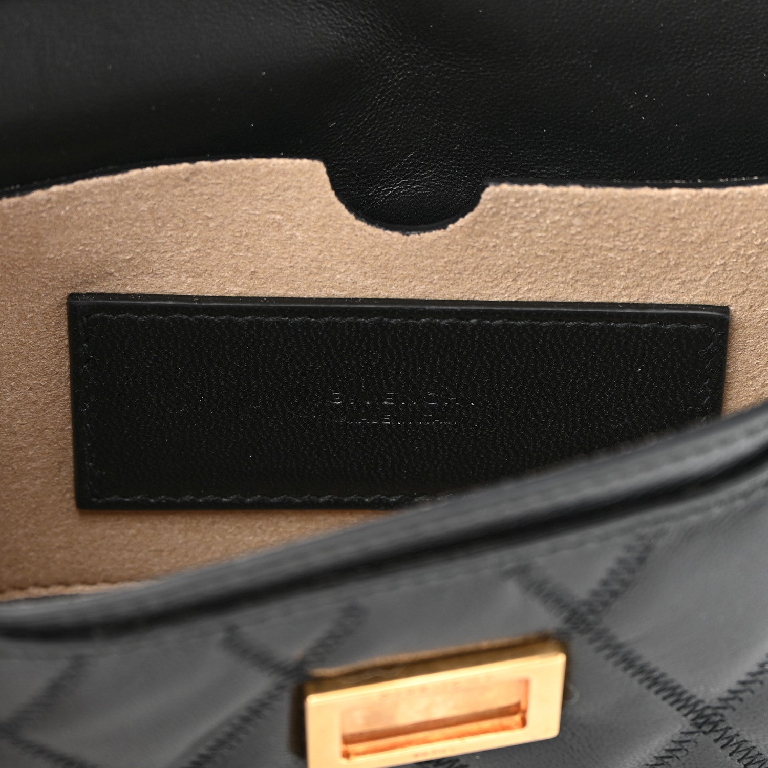 Givenchy Goatskin Quilted GV3 Mini Pocket Convertible Bag Black 6 of 10