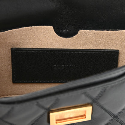 Givenchy Goatskin Quilted GV3 Mini Pocket Convertible Bag Black 6 of 10