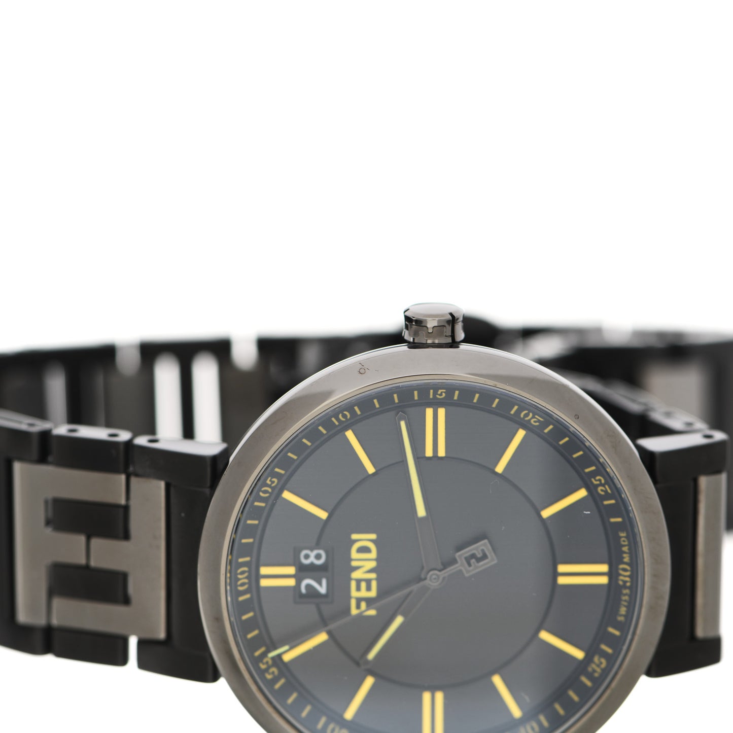 Stainless Steel 39mm Forever Fendi Quartz Watch Black