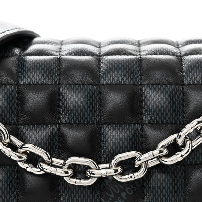 Louis Vuitton Calfskin Quilted Damier Twist MM Black Anthracite 7 of 9