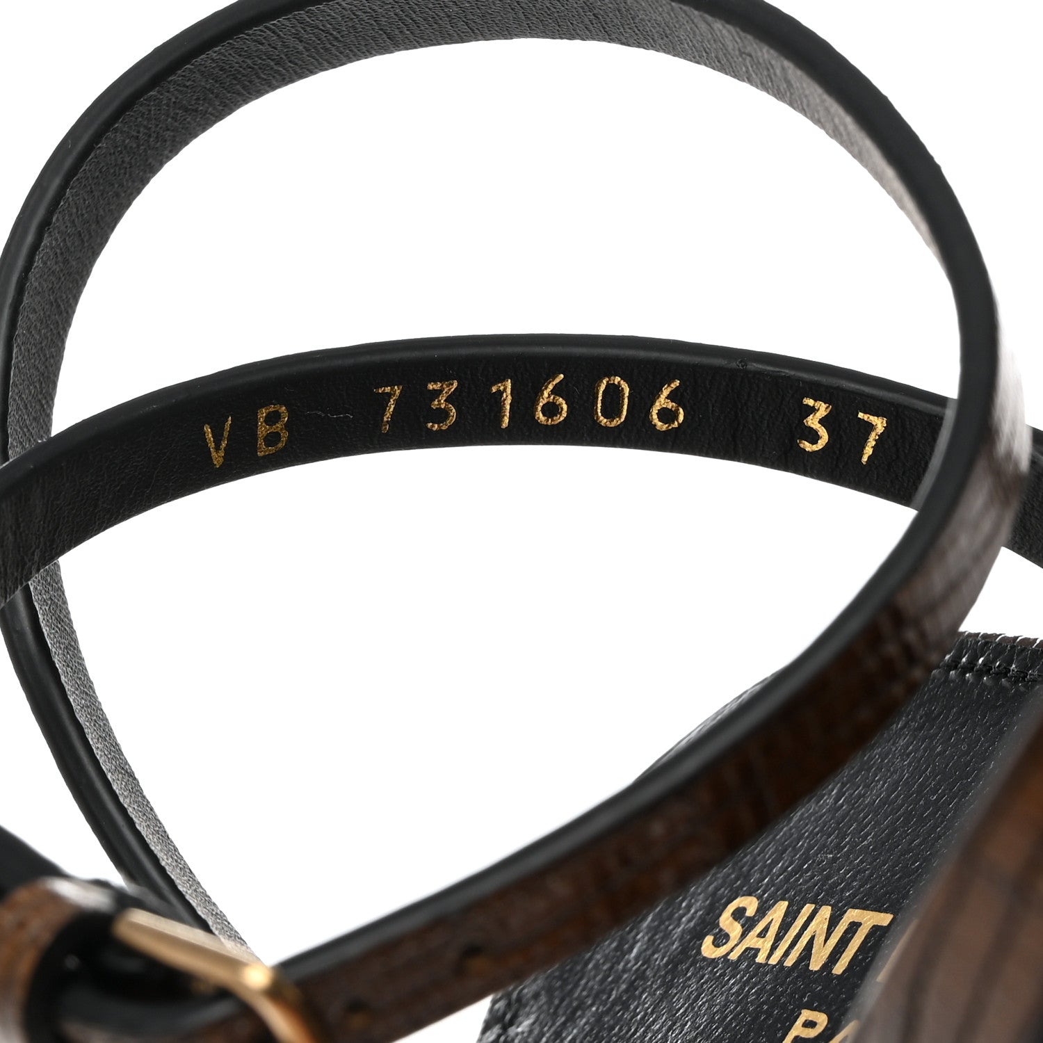 Saint Laurent Calfskin Cassandra 60 Sandals 37 Macadamia Brown 7 of 9