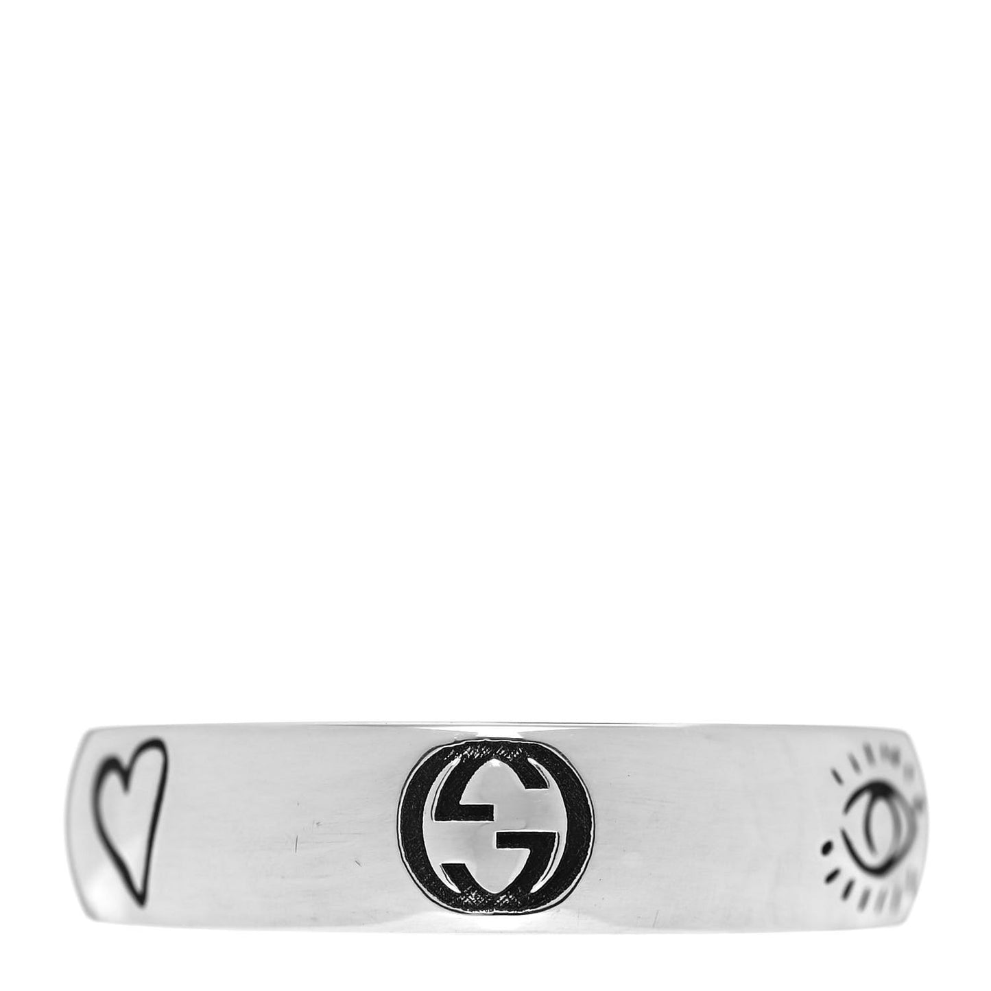 Sterling Silver Blind for Love Band Ring 54 7