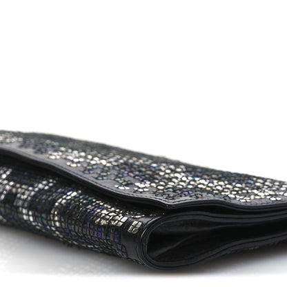 Gucci Calfskin Studded Evening Clutch  Black Silver 10 of 11