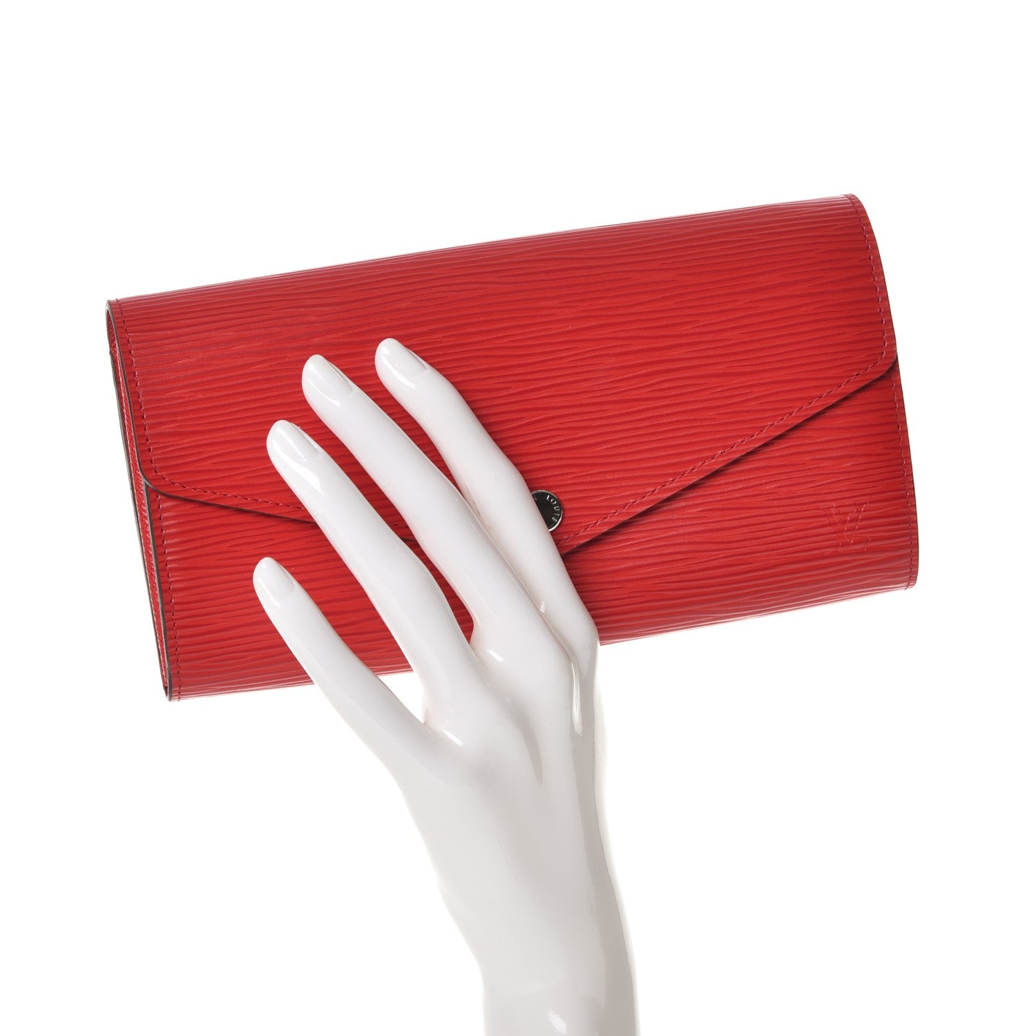 Louis Vuitton Epi Sarah Wallet NM Coquelicot 2 of 8