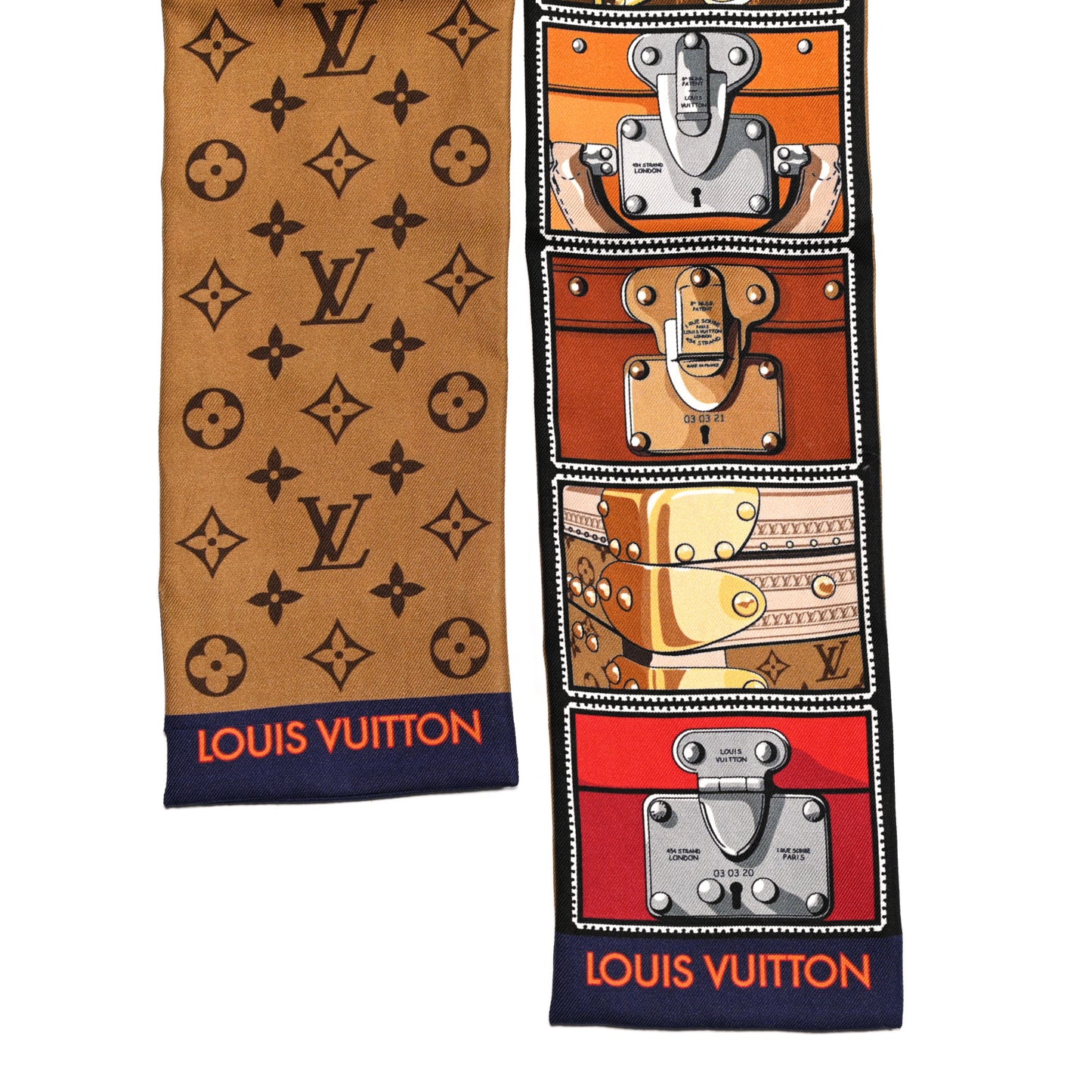 Silk Monogram Lock It Bandeau Brown