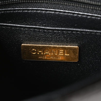 Chanel Metallic Mirror Calfskin Mini Top Handle Clutch With Chain  Black 11 of 19