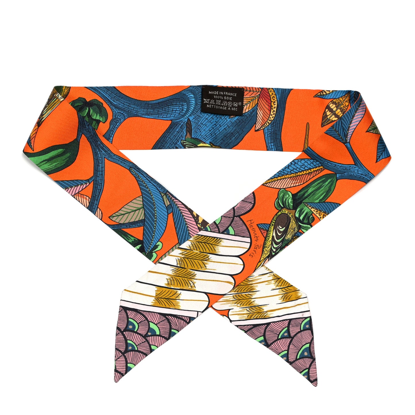 Silk Tree Of Song Twilly Orange Bleu Vert