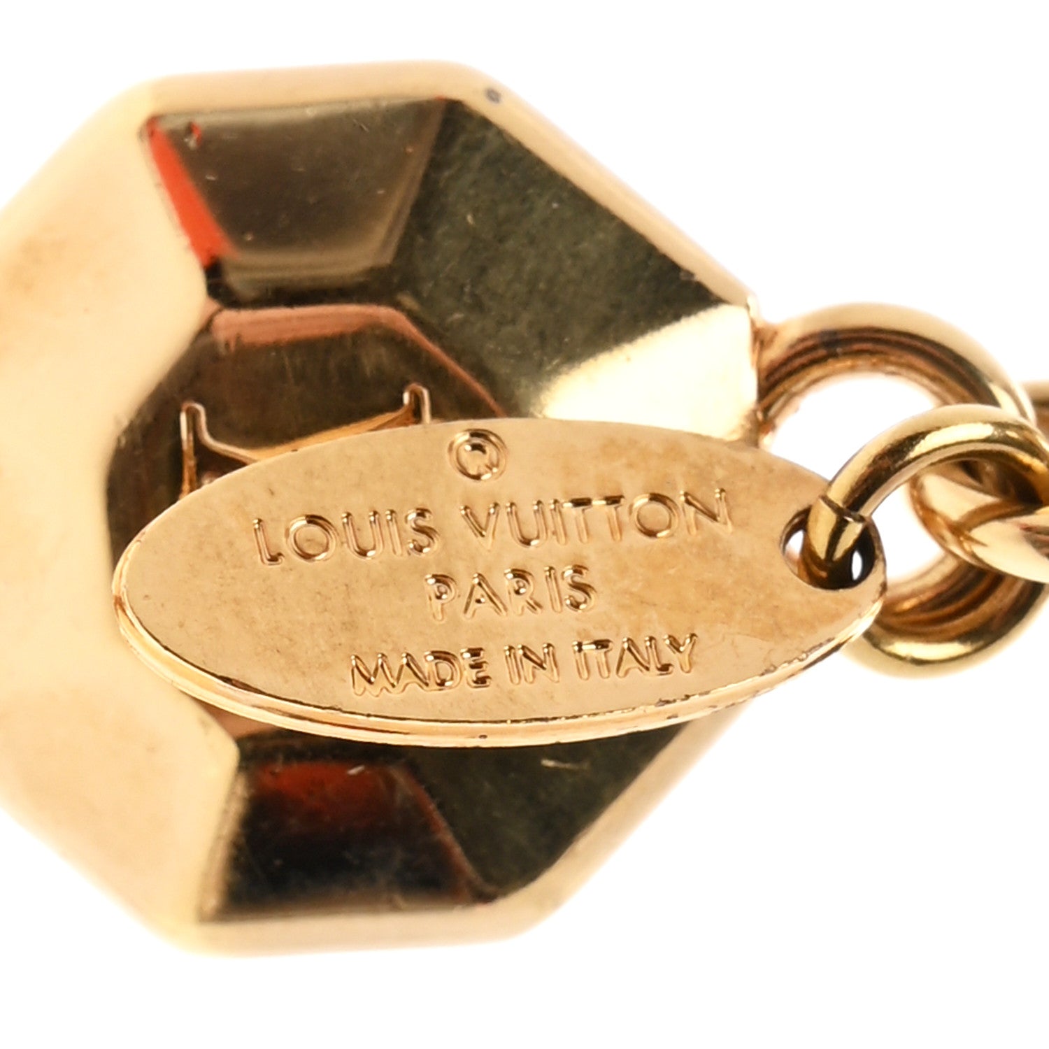 Louis Vuitton LV Facettes Bag Charm Key Holder Gold 3 of 5