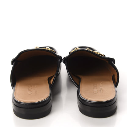 Gucci Goatskin Mens Horsebit Slippers 5.5 Black 5 of 10