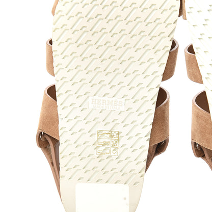Hermes Suede Womens Takara Sandals 37 6 of 9