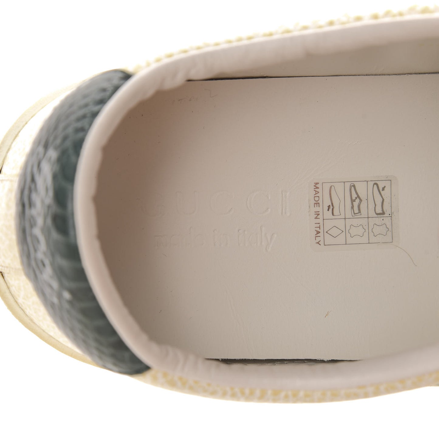 Grained Calfskin Ayers Mens Ace Sneakers 9.5 White Verde Rosso