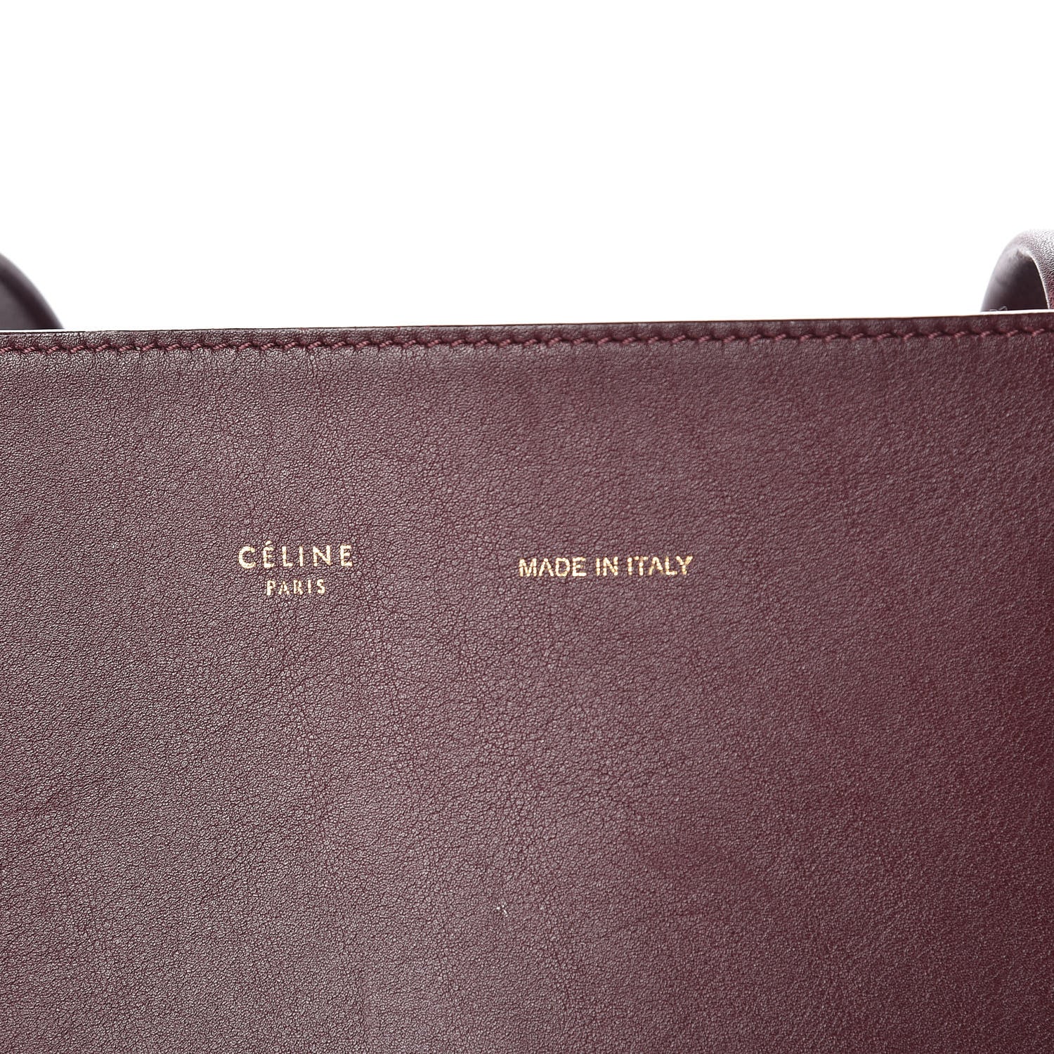 Celine Smooth Calfskin Small Tassel Cabas Phantom Burgundy 8 of 14