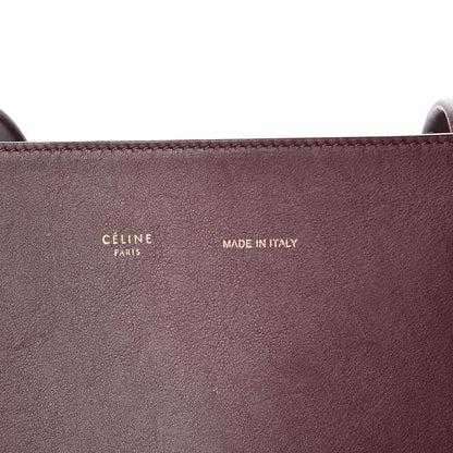 Celine Smooth Calfskin Small Tassel Cabas Phantom Burgundy 8 of 14