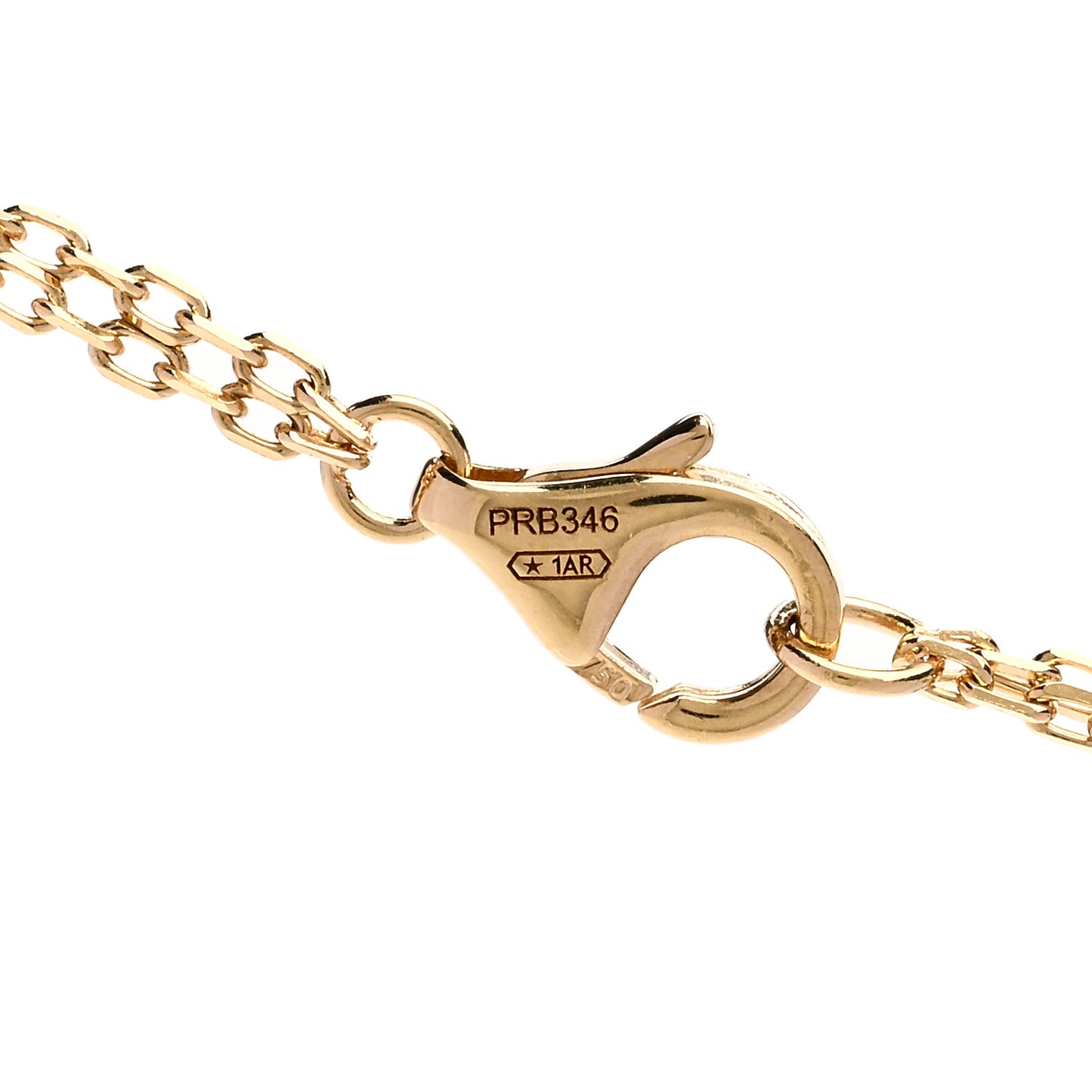 18K Yellow Gold 2 Diamond LOVE Necklace