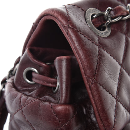 Chanel Glazed Calfskin Quilted Small Salzburg Backpack Burgundy 16 of 17