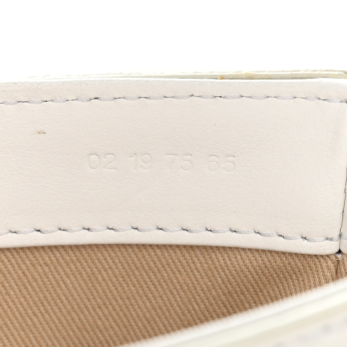 Shiny Calfskin Suede Mini C Double Carry Brilliant White