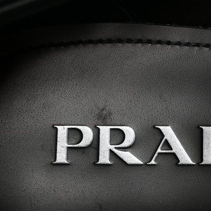 Prada Spazzolato Rois Metal Triangle Logo Mens Monolith 55mm Loafers 6 Black 14 of 15