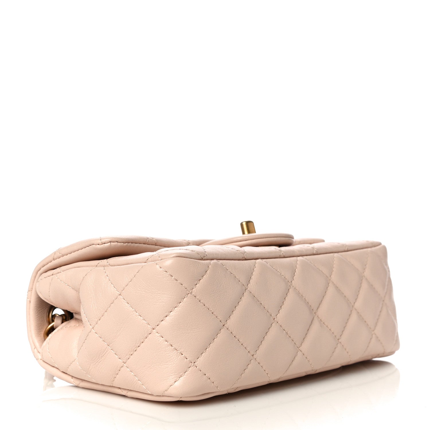 Chanel Lambskin Quilted Mini Rectangular Pearl Crush Flap Light Beige 4 of 11