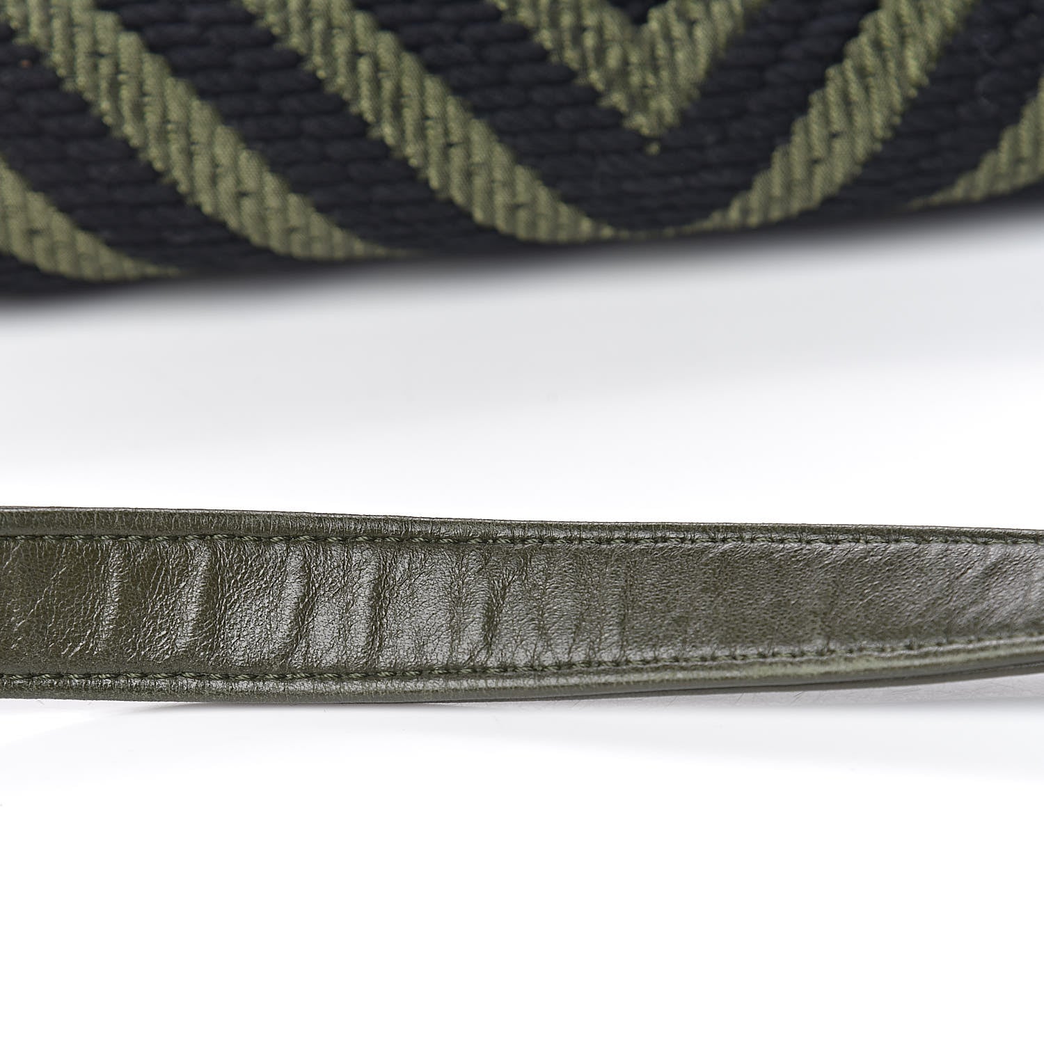 Chanel Fabric Chevron Braided Medium Boy Flap Black Dark Green 17 of 28