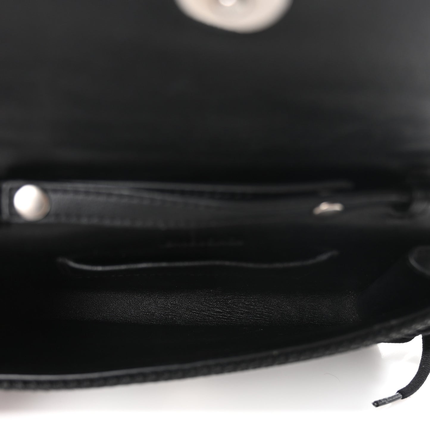 Faux Calfskin Fabric Sneakerhead Phone Crossbody Bag Black