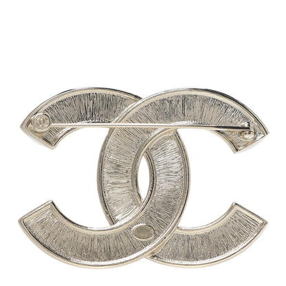Chanel Crystal Pearl Chain Mania CC Brooch Gold 2 of 3