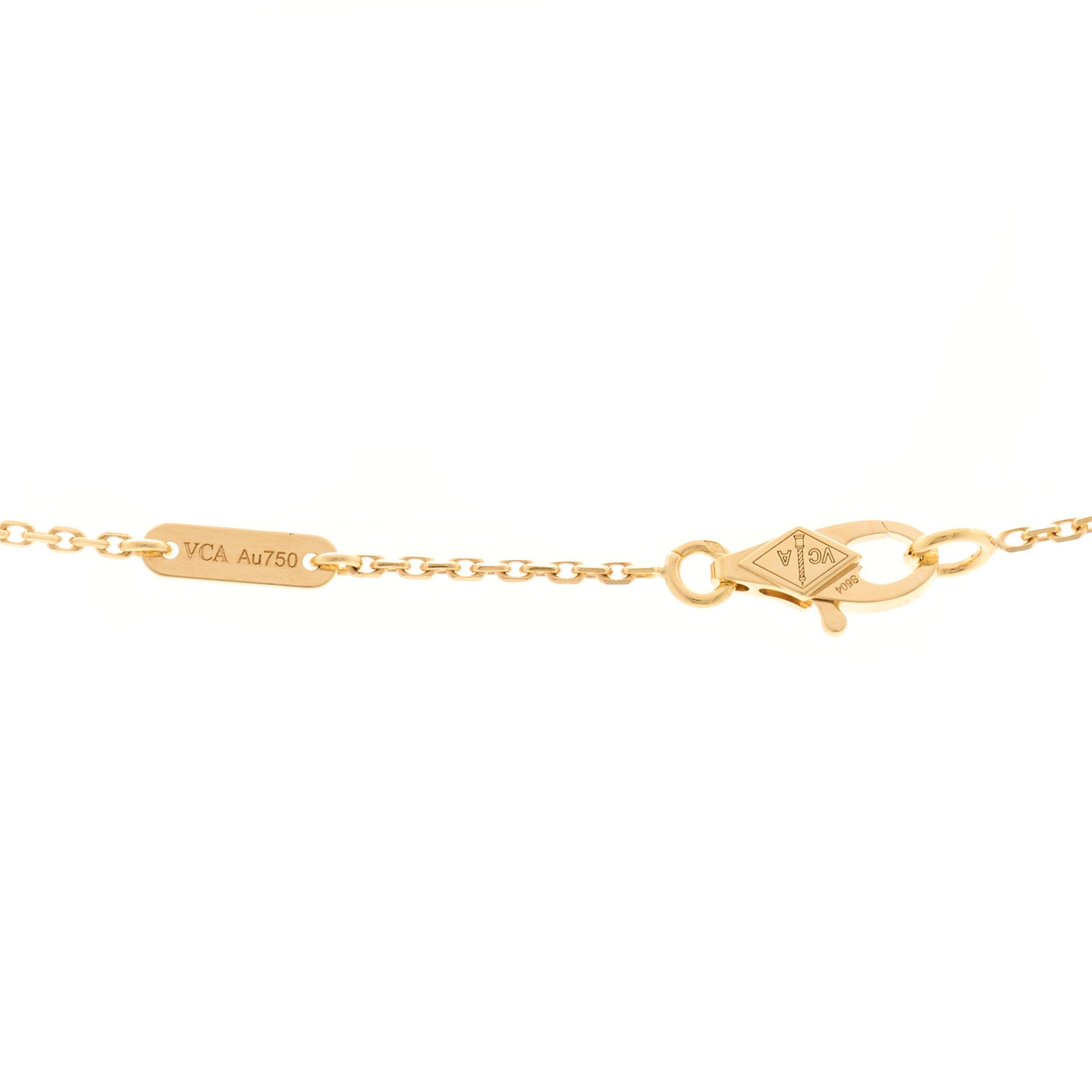 18K Yellow Gold Mother of Pearl Sweet Alhambra Pendant Necklace