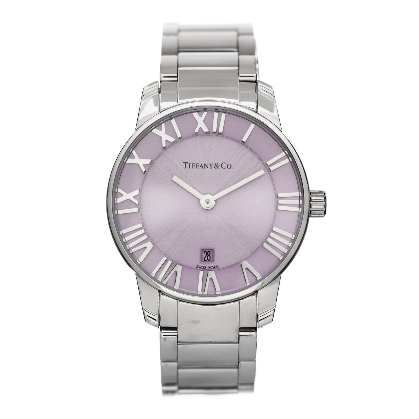 Stainless Steel 31mm Atlas 2-Hand Quartz Watch Mauve