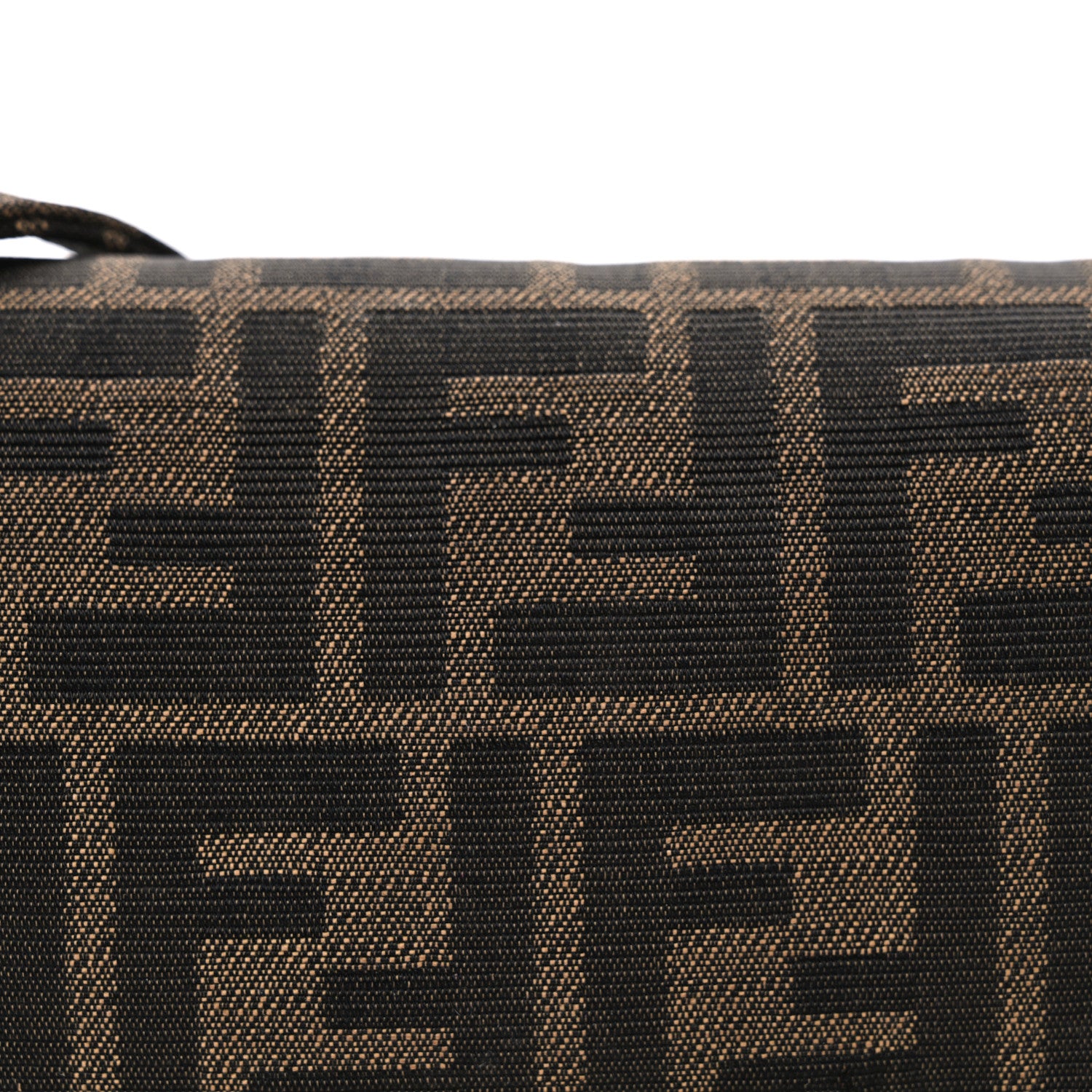Fendi Fabric Jacquard FF 1974 Mini Baguette Tobacco Moro Black 8 of 12
