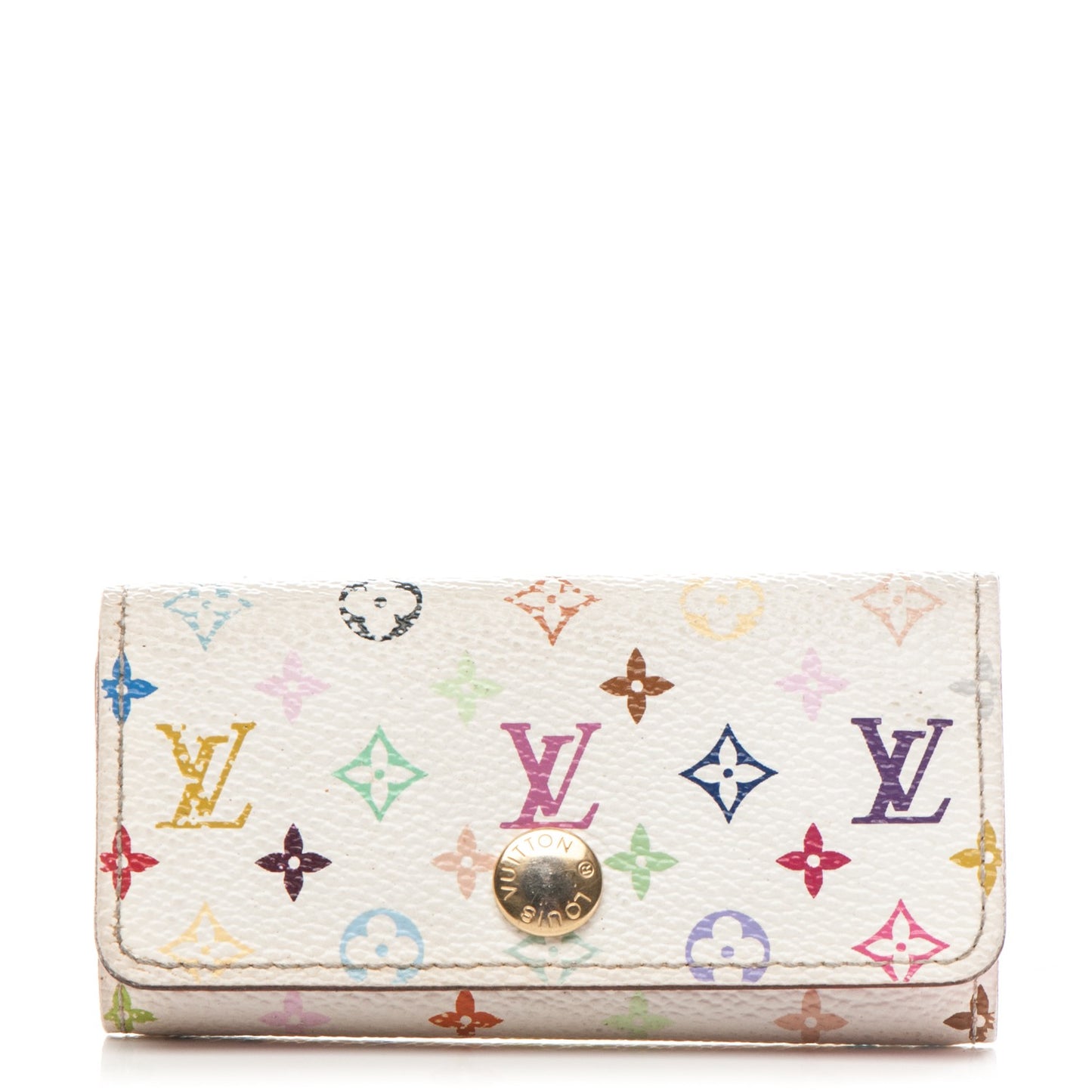 Monogram Multicolor Multicles 4 Key Holder White Litchi