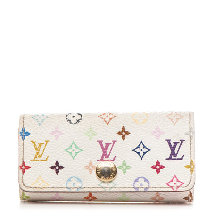 Louis Vuitton Monogram Multicolor Multicles 4 Key Holder White Litchi 1 of 8