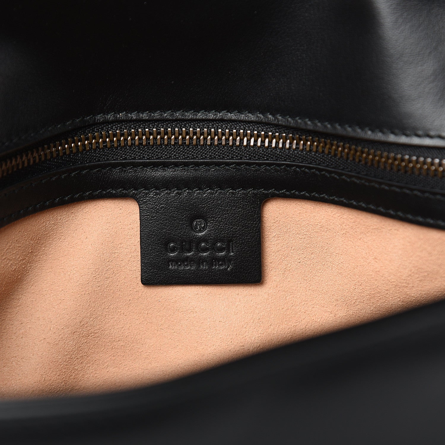 Gucci Calfskin Matelasse Medium GG Marmont Shoulder Bag Black 6 of 10