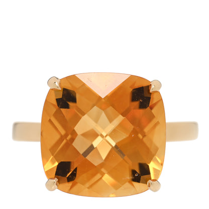 Tiffany 18K Yellow Gold Citrine Sparklers Cocktail Ring 60 9 1 of 4