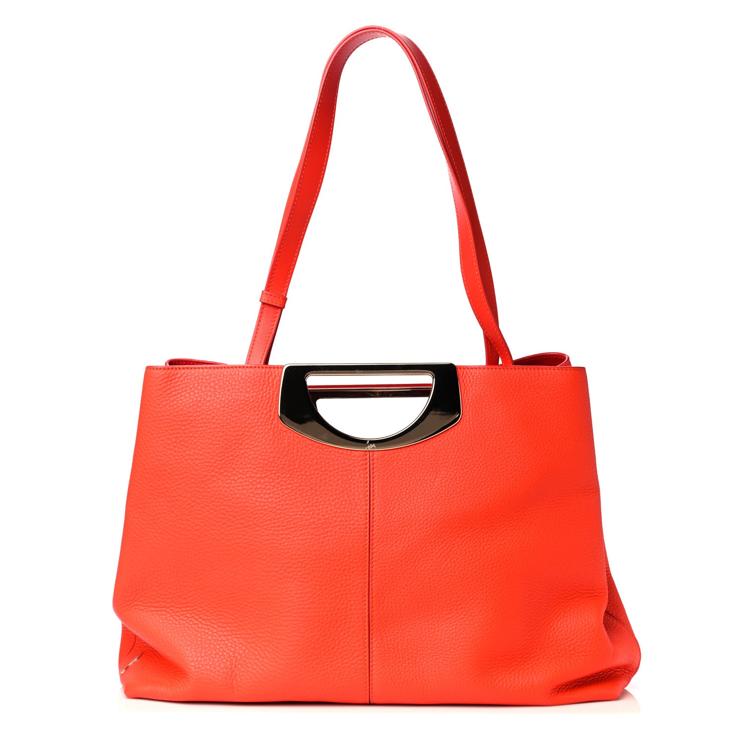 Christian Louboutin Grained Calfskin Passage Shopping Tote Orange 1 of 4
