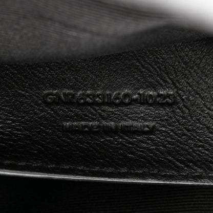 Saint Laurent Crinkled Calfskin Matelasse Monogram Baby Niki Chain Satchel Black 7 of 12
