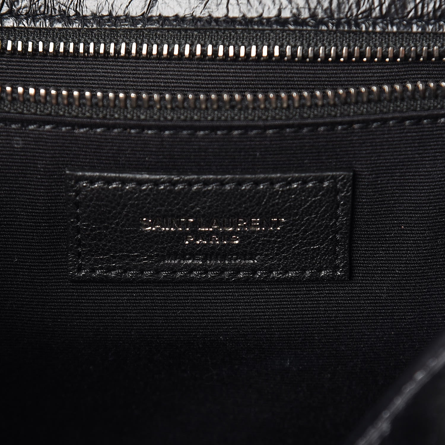 Saint Laurent Crinkled Calfskin Matelasse Monogram Medium Niki Chain Satchel Black 7 of 11