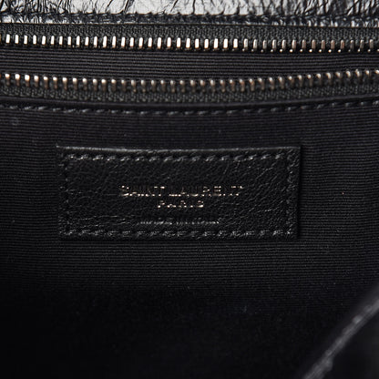 Saint Laurent Crinkled Calfskin Matelasse Monogram Medium Niki Chain Satchel Black 7 of 11